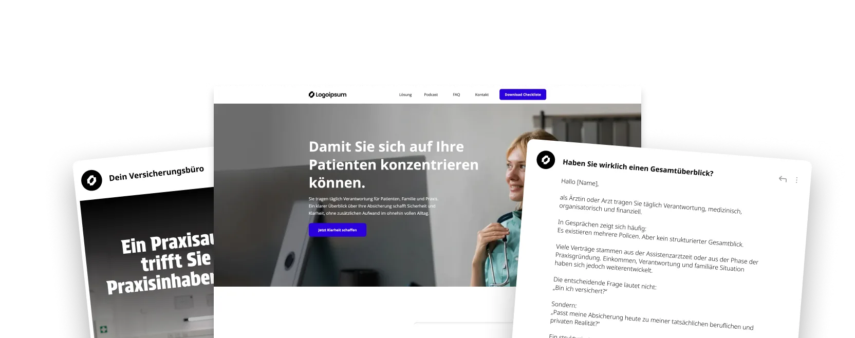 Vorschau der Vertriebsstrecke für Ärzte und Zahnärzte